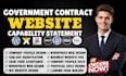 write government contract bid proposals, rfp, rfq and professional capability