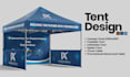 design eye catching canopy tent, table cover, flag