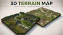 create realistic 3d terrain landscape, topographic map and 3d terrain model