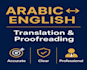 professionally translate and proofread arabic and english