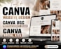 do canva website design, canva ugc portfolio website design canva social kits