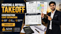 do painting and drywall takeoff and construction cost estimation