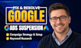 fix google ads account suspension, policy error, business policy ads disapproved