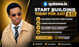 build systeme io landing page, funnel and systeme website