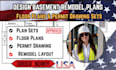 design basement remodel plans and permit drawings for your project