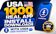 support android app install, 1000 USA IOS app ranking mobile app promotion