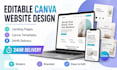 design editable canva website, landing page, canva templates design in 24hrs
