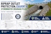 design riprap outlet protection, culvert, stormwater drainage plans