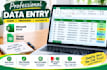 enter data and excel spreadsheets for your business