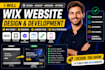 build wix website design, wix development, wix studio, redesign landing page