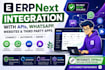 integrate erpnext with apis, whatsapp, websites and third party apps