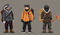 pixel art animation, pixel character rpg maker pixel game assets sprite sheet ui