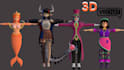 create custom vrchat avatar, furry anime vtuber vrm 3d model PC quest