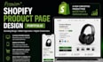 create shopify product design, product pages and store graphics
