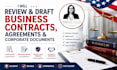 review and draft business contracts, agreements and corporate documents