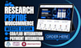 build a research peptide woocommerce website with coa