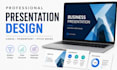 do business presentation, powerpoints slide, proposal and figma on canva