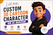 design a custom 3d cartoon character or ai avatar