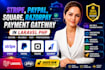 integrate and fix stripe, paypal, square, razorpay payment gateway errors