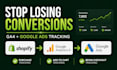 do google ads conversion tracking, ga4 tracking for shopify dropshipping website