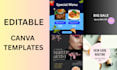 creat professional canva template