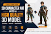 turn your 2d character art into a high quality 3d model