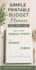 create a simple printable budget planner