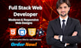 develop a responsive website with frontend and backend