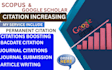 boost google scholar citation, scopus citation backdate