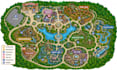 create illustrated theme park map, amusement park map and visitor guides