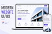 design a modern responsive website UI UX in figma