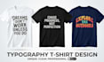 design custom typography t shirt