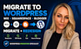migrate wix squarespace blogger website to wordpress and redesign your website