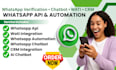 build whatsapp API, wati setup, automation, CRM integration