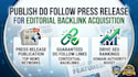 publish do follow press release for editorial backlink acquisition