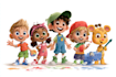 children book illustrations and children book cover