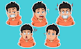 draw cartoon stickers, emoticon, mascot
