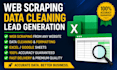 do expert web scraping, data cleaning, and lead generation