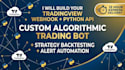 connect tradingview webhook and link broker api to python