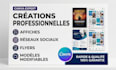 design professional canva templates for posters, flyers and social media