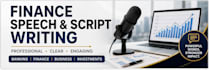 write professional finance speeches and business scripts