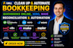 do monthly weekly bookkeeping using n8n automation, cleanup, quickbooks online