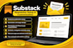 setup substack newsletter, design publication and customize website