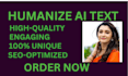 humanize and edit ai content perfectly