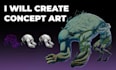 create concept art for games and animation