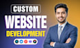 do custom website development as full stack developer, front end developer