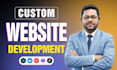 do custom website development as full stack developer, front end developer