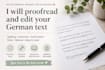 proofread and edit your german text
