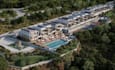 estate 3d design,townhouse development,hillside masterplan,villa housing layout