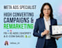 setup and manage high converting facebook and instagram ads campaign